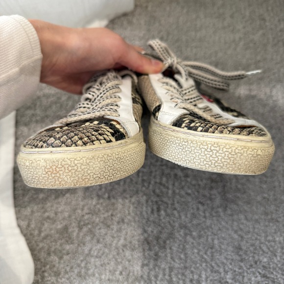 Veronica Beard Snake Print Leather Low Profile Sneakers Women's Size 40 Good - Picture 5 of 9